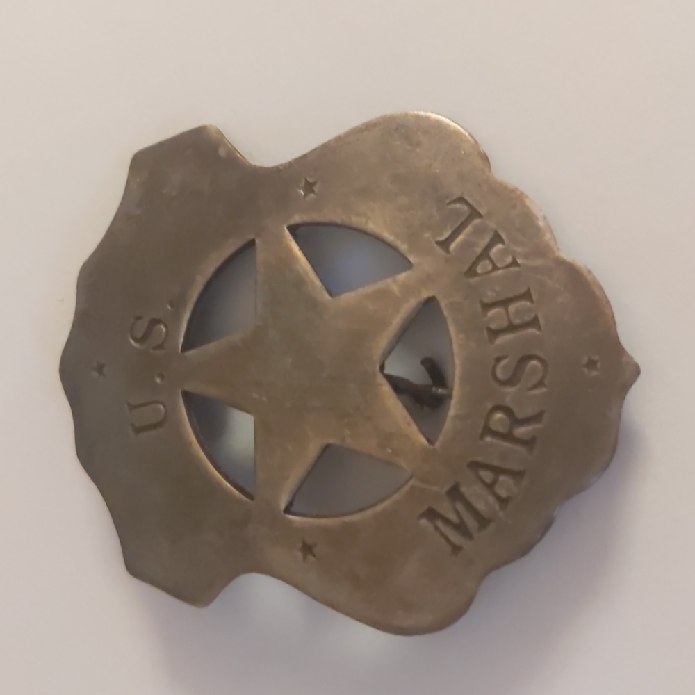US Marshal Shield Star Police Badge Vintage Obsolete Collectible